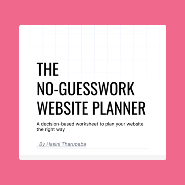 Website planning worksheet